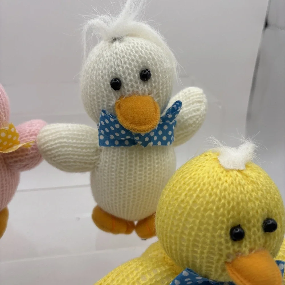 Lot of 4~Stuffed Knitted Ducks~5